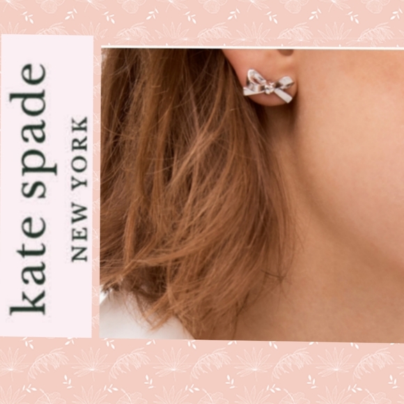 New Kate Spade Mini Bow Earrings - Picture 2 of 3